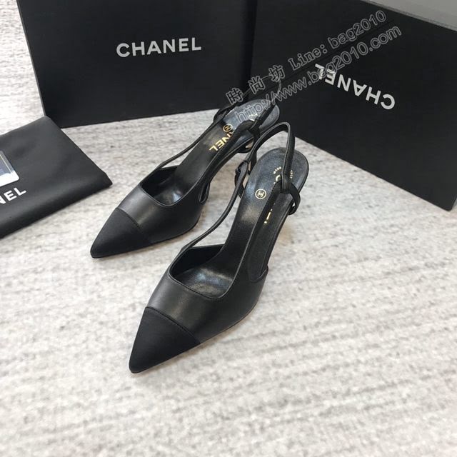 Chanel女鞋 香奈兒2020春夏新款 Chanel秀氣尖頭高跟涼鞋  naq1131